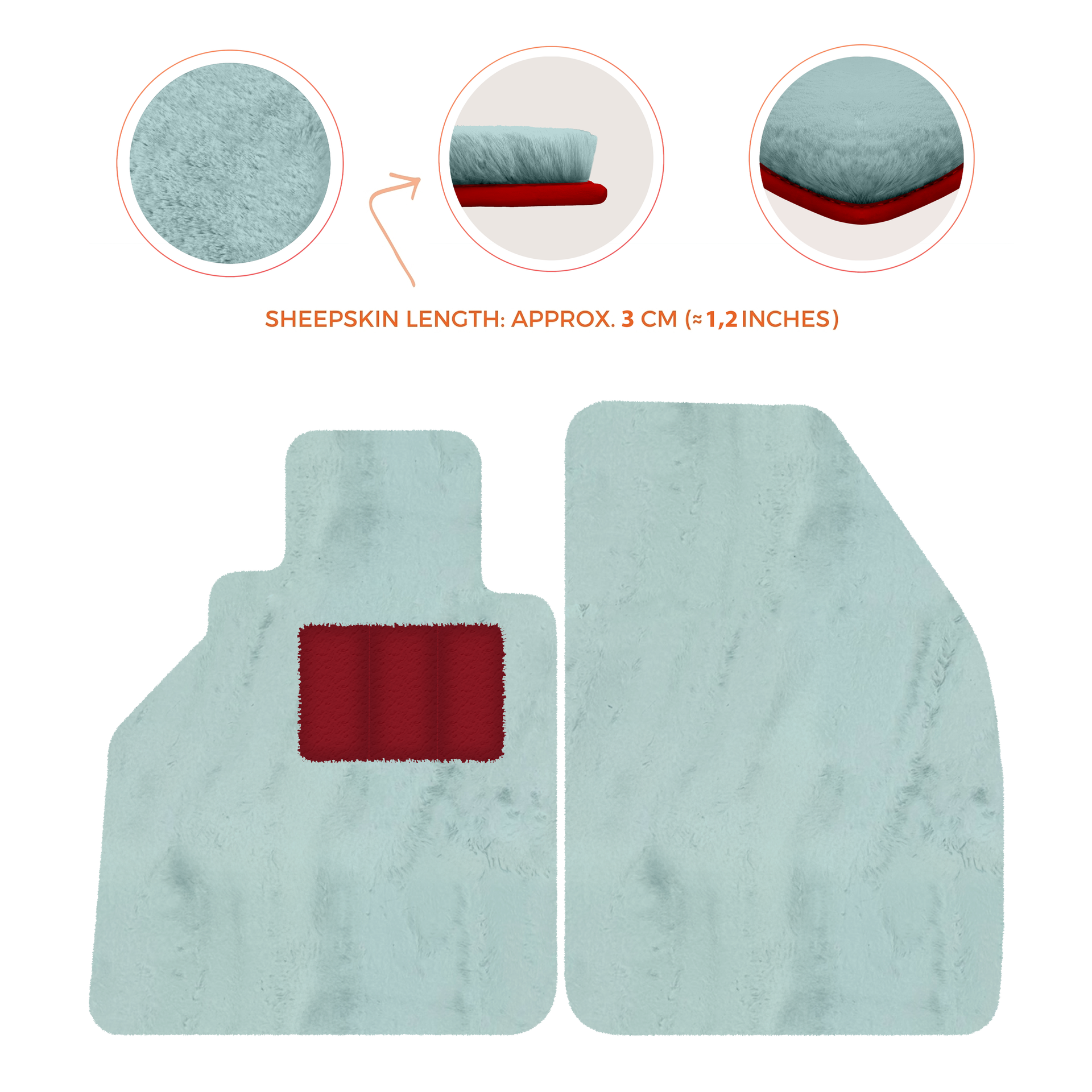 Dark Blue Floor Mats for Porsche 986 Boxster (1996-2004) with Leather - AutoWin