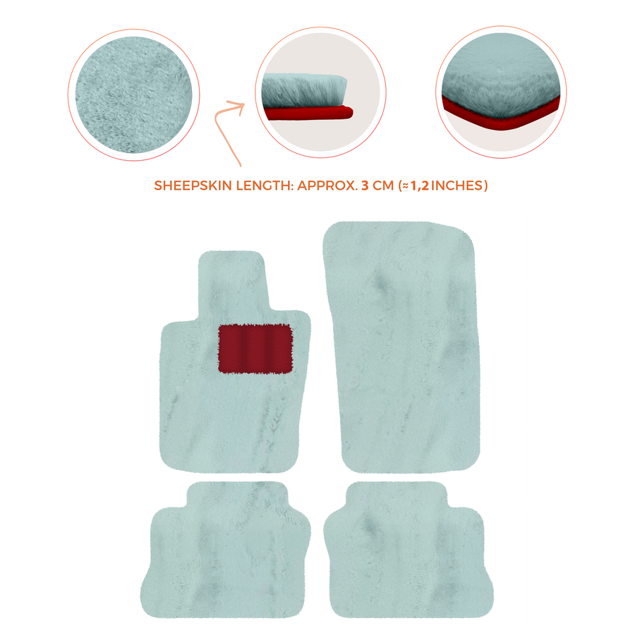 Luxurious Sheepskin Floor Mats for Porsche Panamera (2009-2016)