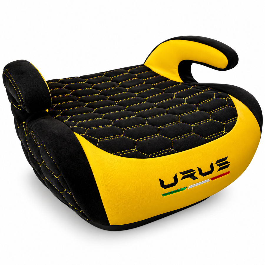 Black Alcantara Yellow Leather