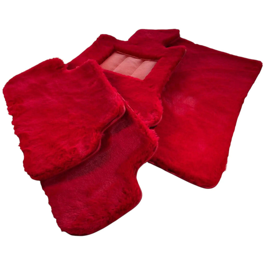 Various Colors of Sheepskin Floor Mats Tailored for the Lexus LC (2017-2024) - AutoWin