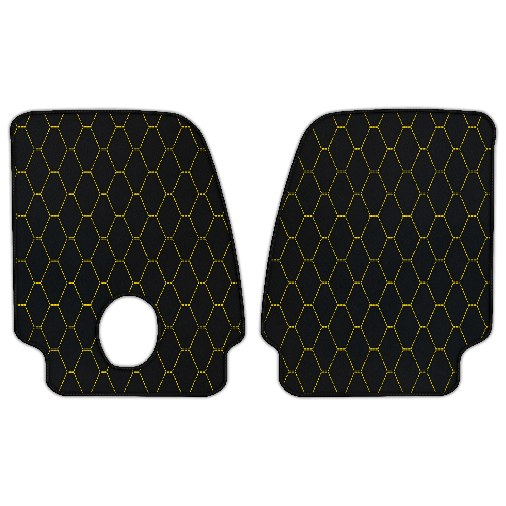 Custom Black Floor Mats for Ferrari Portofino (2018-2023) With Leather