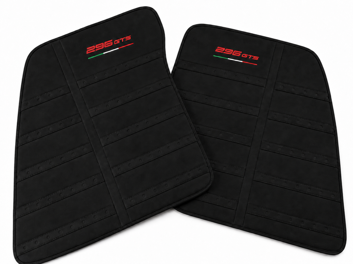 Alcantara Floor Mats with Daytona Design for Ferrari 296 GTS (2022-2025) - Red Logo