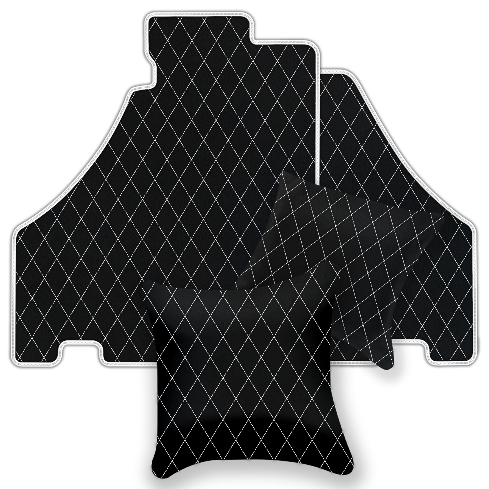 Premium Black Leather Floor Mats for Ferrari 360 (1999-2005)