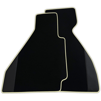 Custom Black Floor Mats for Ferrari 328 GTB (1985-1989) with Leather