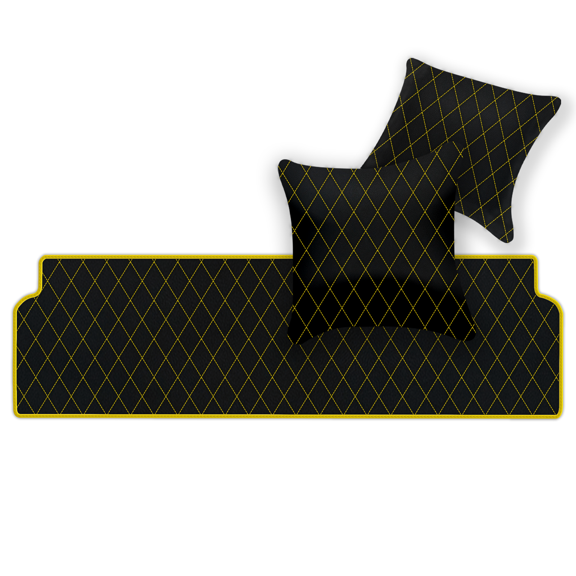 Premium Black Leather Floor Mats for Ferrari 328 GTS (1985-1989)