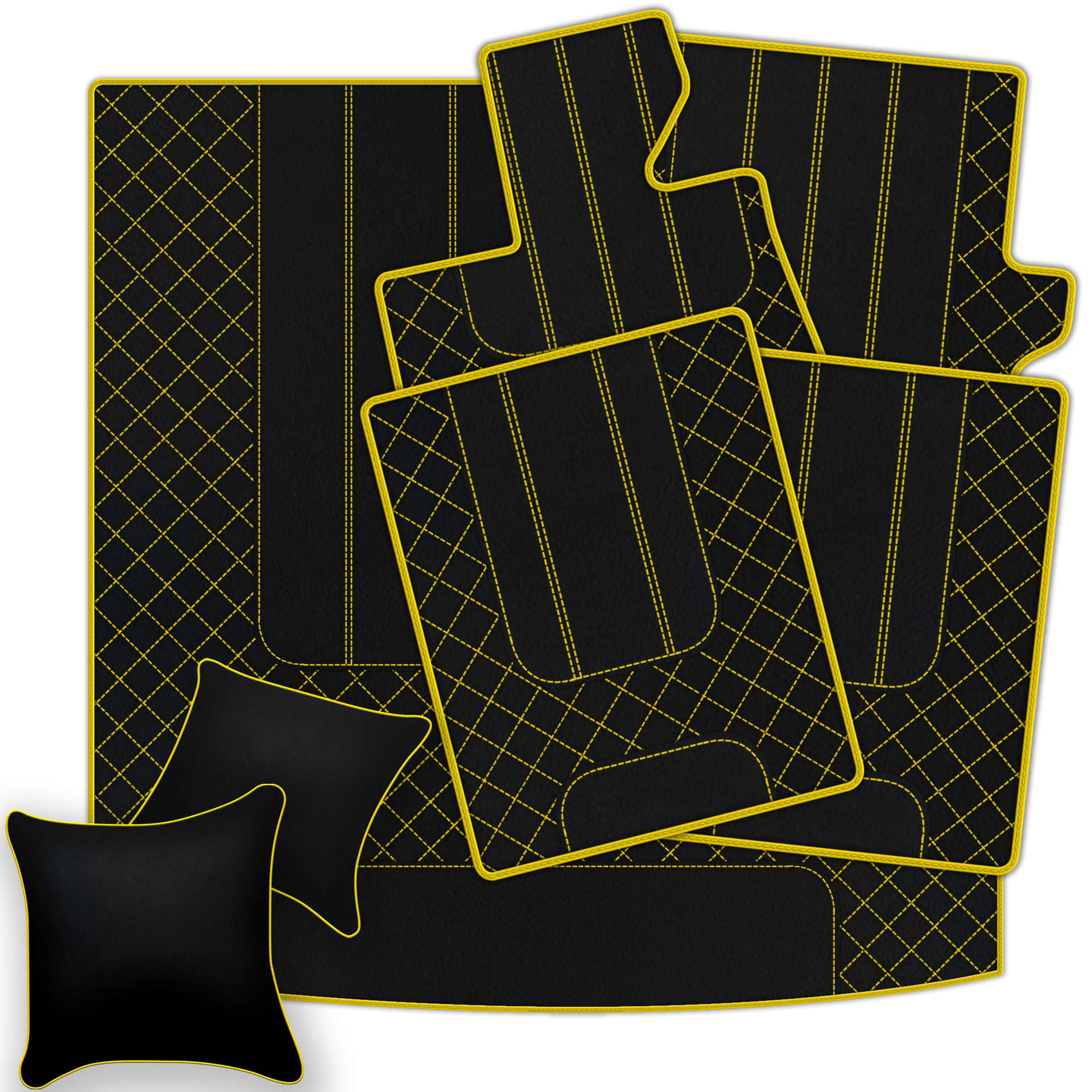 Black Leather Floor Mats for Bentley Bentayga (2015-2023) | AW1 Design