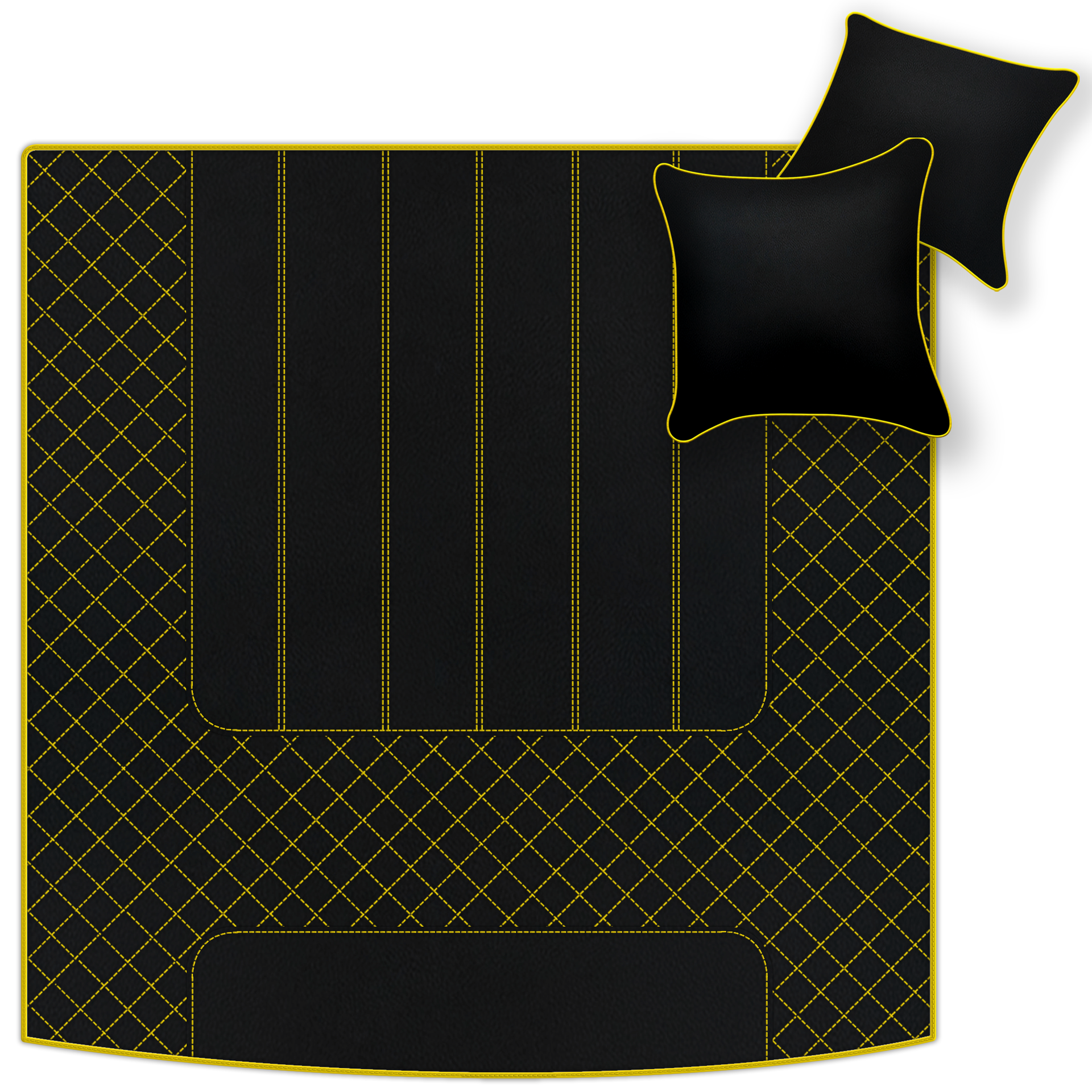 Grey Floor Mats For Bentley Mulsanne (2010-2020) with Leather - AutoWin