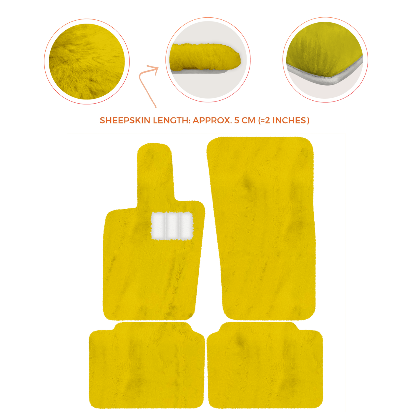 Luxury Sheepskin Floor Mats for Porsche Panamera (2017-2023)