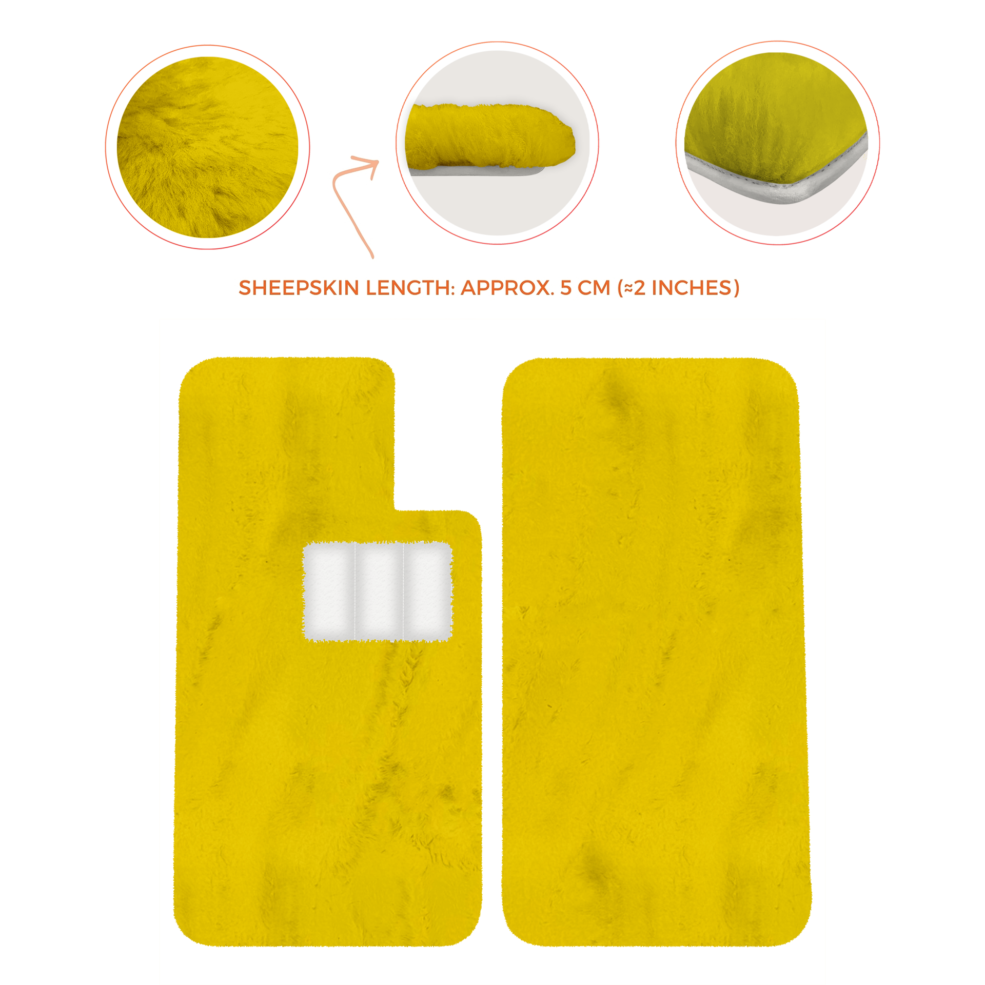 Premium Sheepskin Floor Mats for Aston Martin V8 Virage (1989-1995) Coupe