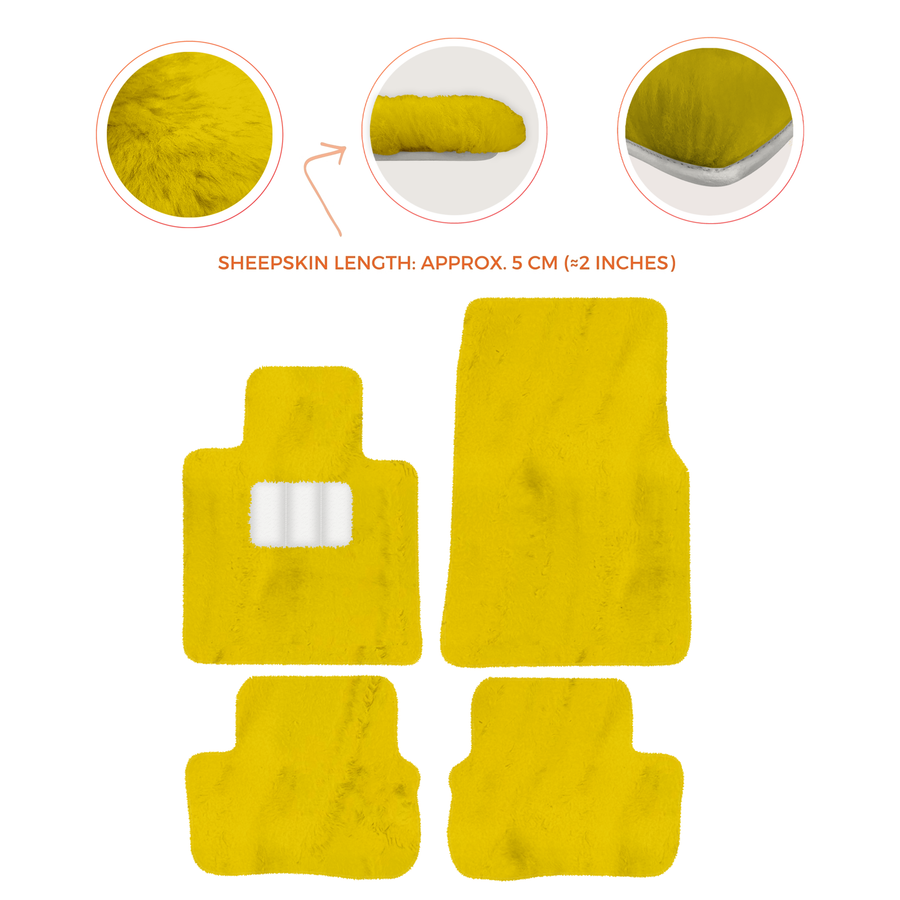 Premium Sheepskin Floor Mats for Rolls-Royce Shadow (1965-1977)