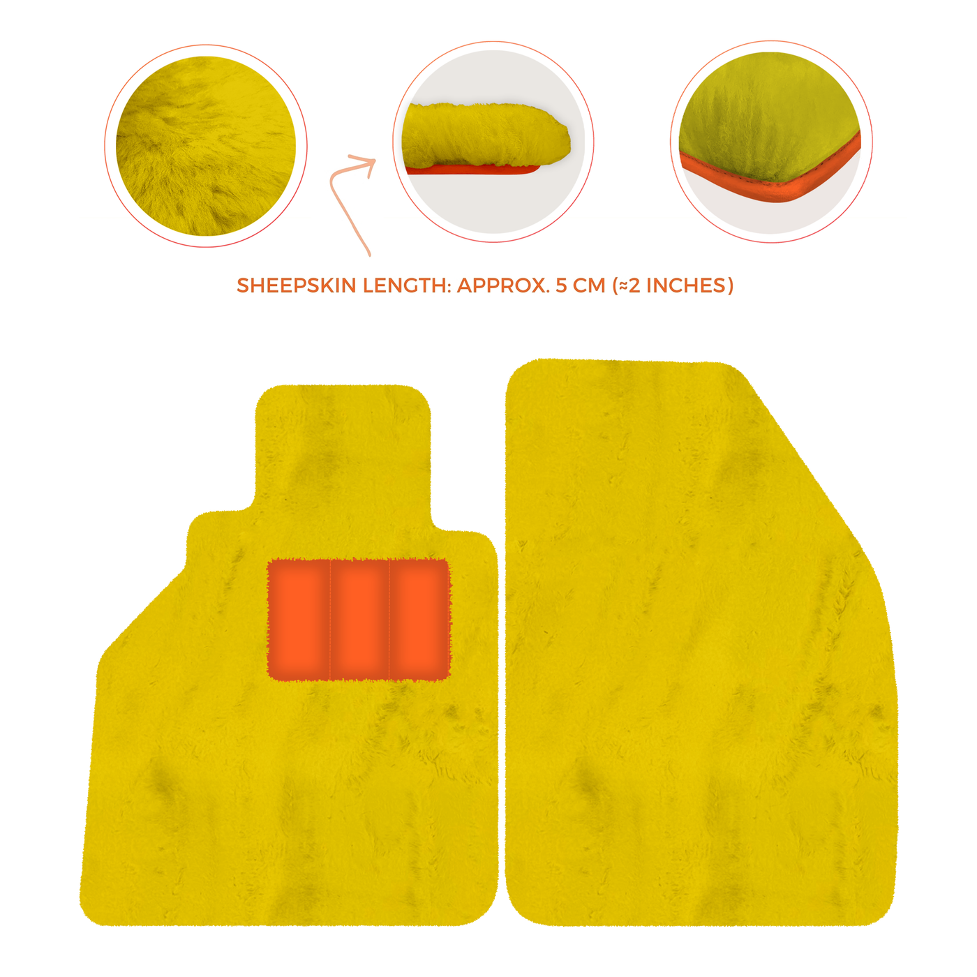 Premium Sheepskin Floor Mats for Porsche 986 Boxster (1996-2004)