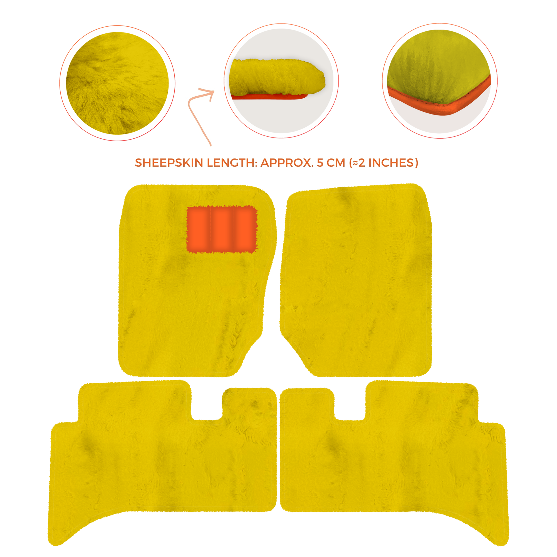 Premium Sheepskin Floor Mats for Range Rover Sport L460 (2022-2024)