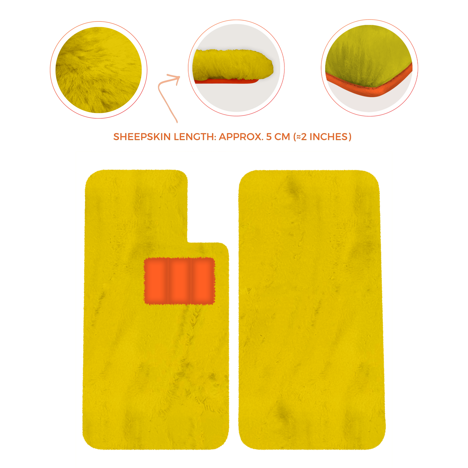 Premium Sheepskin Floor Mats for Aston Martin V8 Virage (1989-1995) Coupe