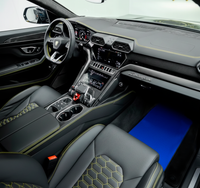 Customizable Blue Floor Mats For Lamborghini Urus With Alcantara Leather