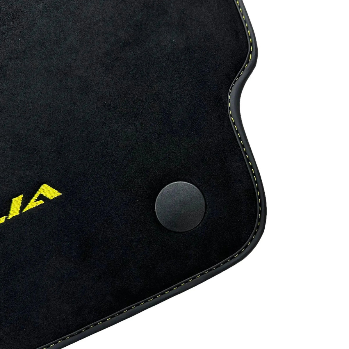 Alcantara Black Floor Mats For Ferrari 458 Italia (2009-2015) Yellow - AutoWin