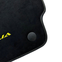 Alcantara Black Floor Mats For Ferrari 458 Italia (2009-2015) Yellow - AutoWin