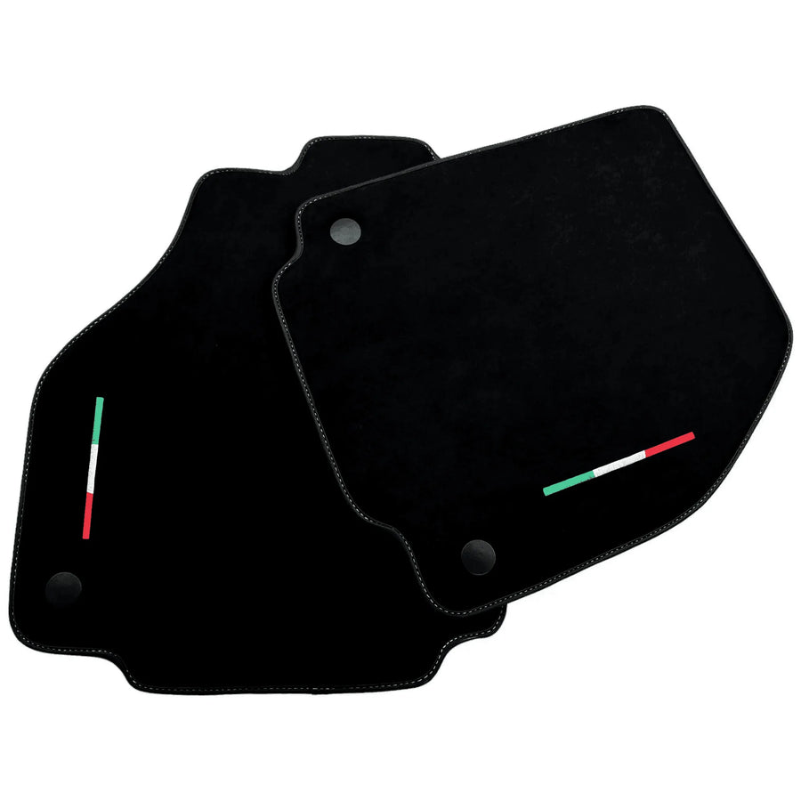 Alcantara Black Floor Mats For Ferrari 488 GTB (2016-2022) Italian Edition