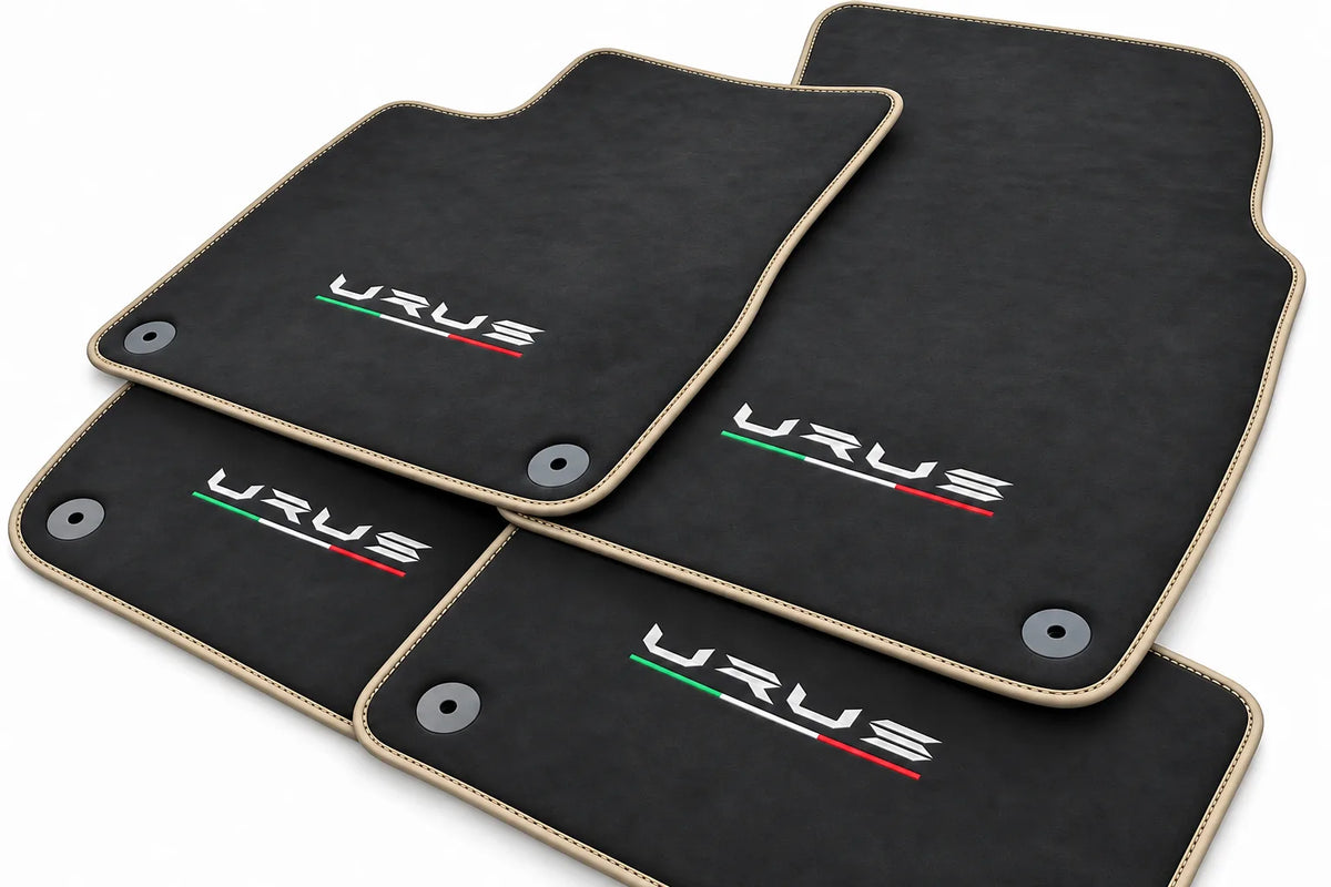 Alcantara Floor Mats For Lamborghini Urus Beige trim