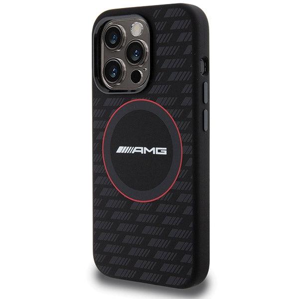 AMG Silicone Carbon Pattern MagSafe Hardcase for iPhone 15 Pro 6.1" - AutoWin