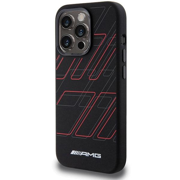 AMG Silicone Large Rhombuses Pattern MagSafe Hardcase for iPhone 15 Pro Max 6.7" - AutoWin