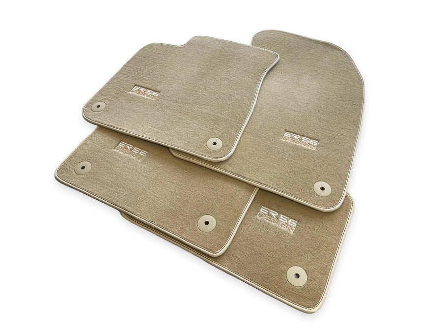 Beige Floor Mats for A7 - C8 (2018-2023) | ER56 Design - AutoWin