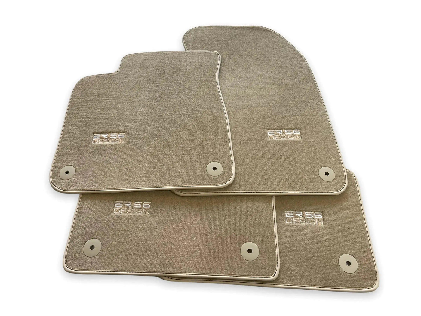 Beige Floor Mats for Audi A3 - Convertible (2014-2020) | ER56 Design - AutoWin