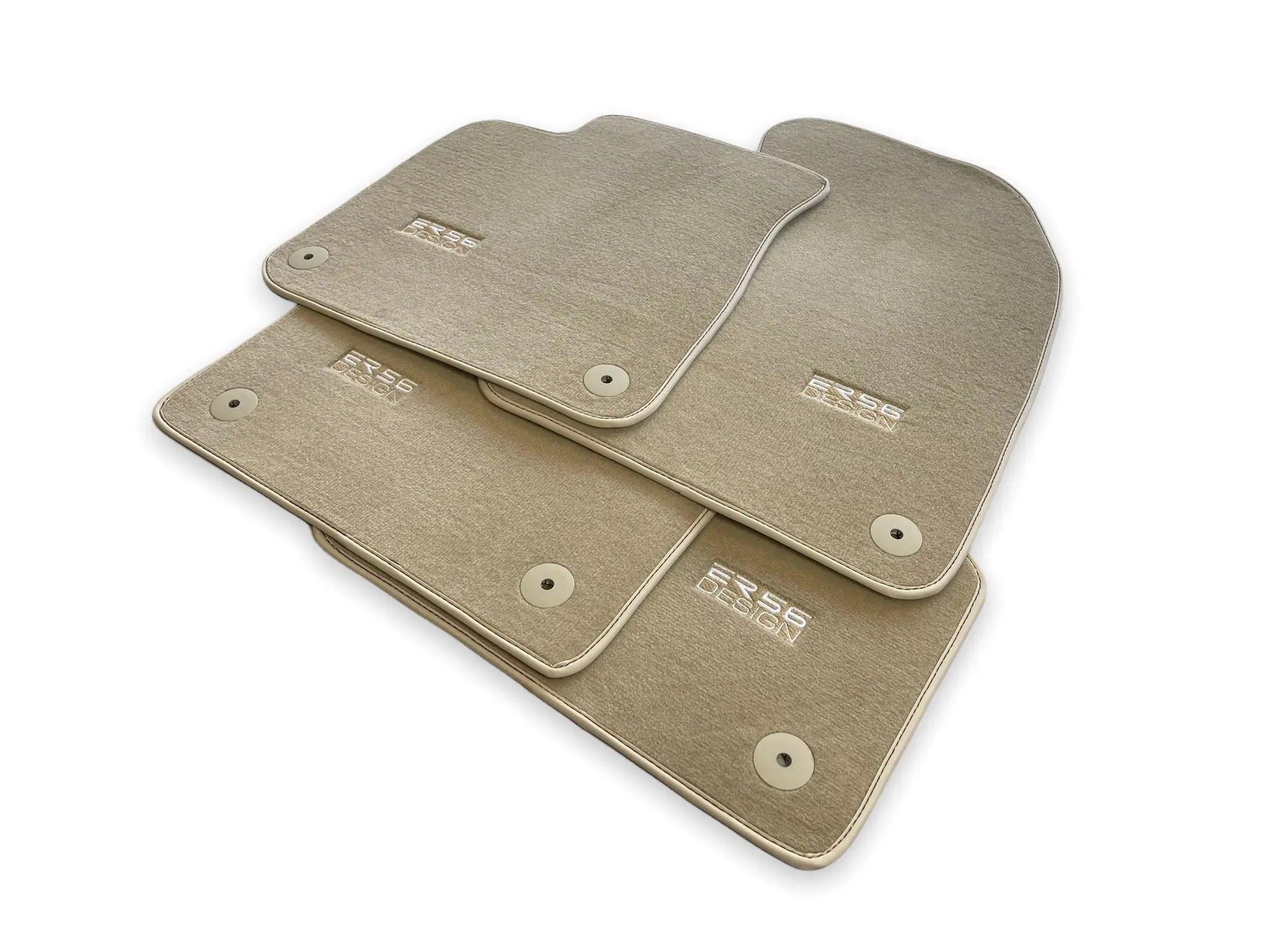 Beige Floor Mats for Audi A4 - B7 Sedan (2005-2008) | ER56 Design - AutoWin