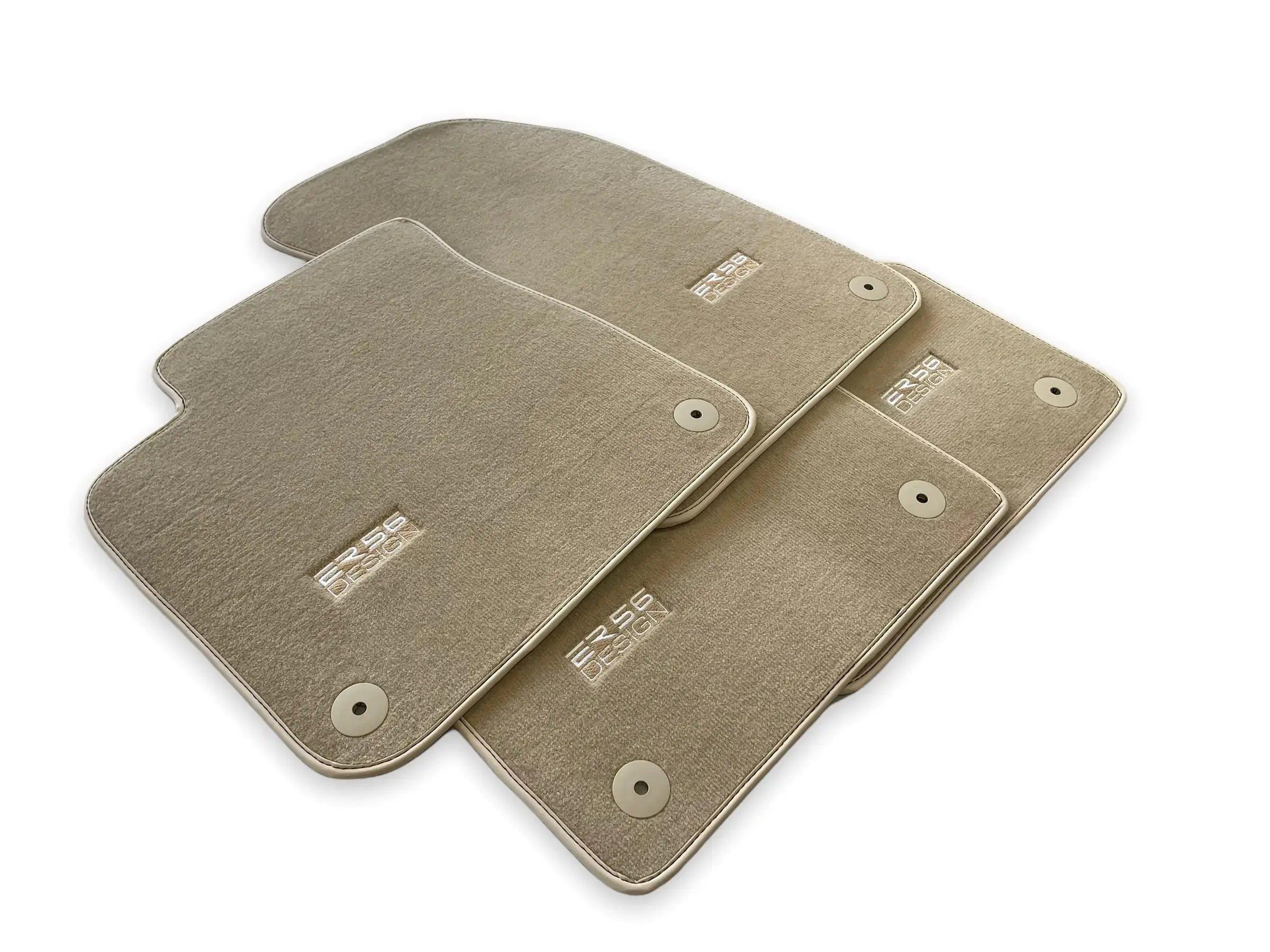 Beige Floor Mats for Audi A4 - B7 Sedan (2005-2008) | ER56 Design - AutoWin
