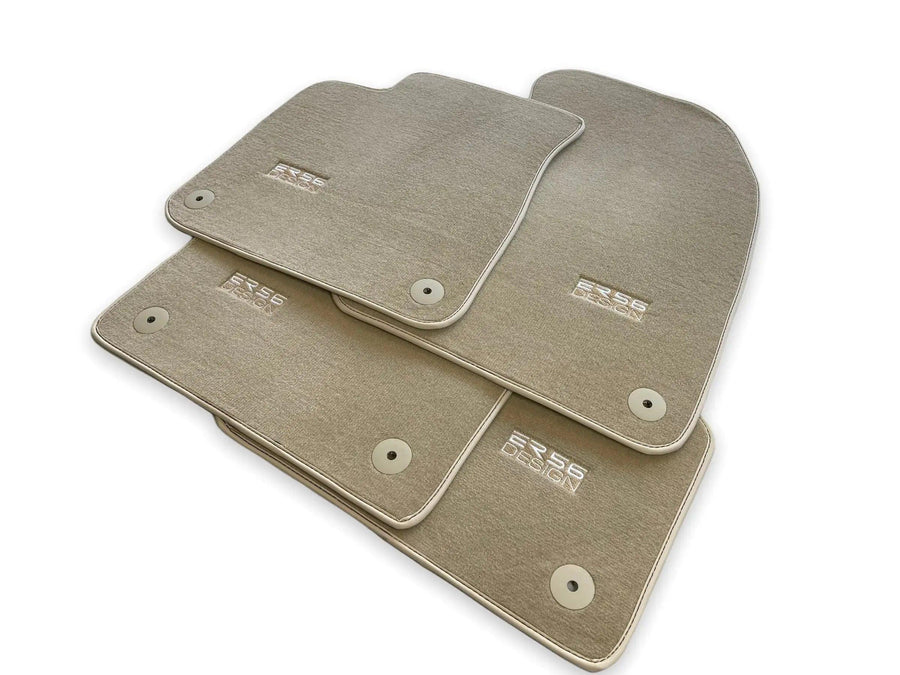 Beige Floor Mats for Audi A4 - B8 Avant (2008-2015) | ER56 Design - AutoWin