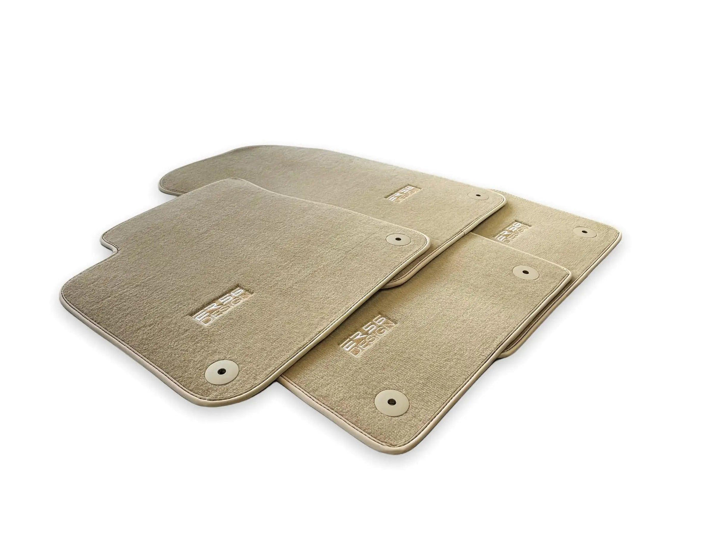 Beige Floor Mats for Audi A4 - B9 Avant (2018-2019) | ER56 Design - AutoWin