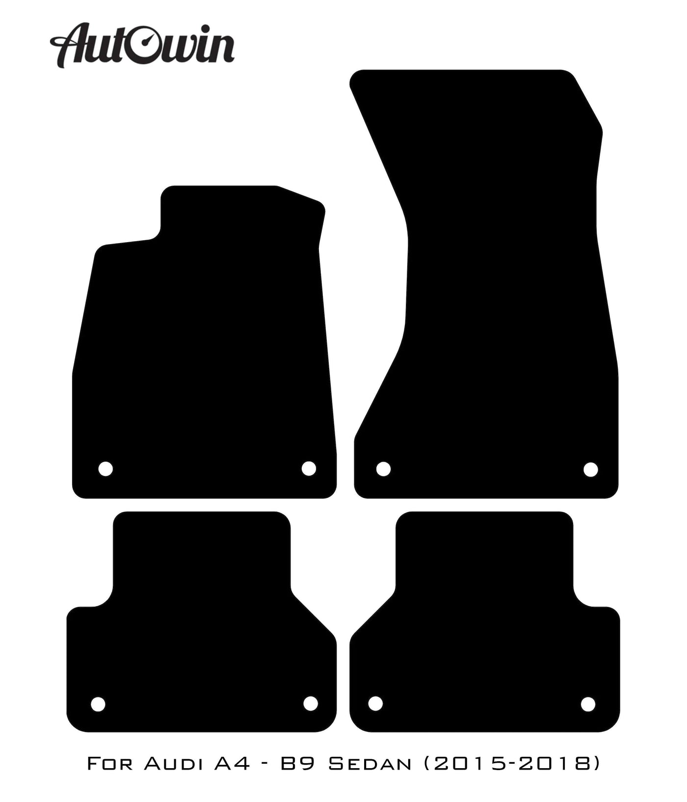 Beige Floor Mats for Audi A4 - B9 Sedan (2015-2018) | ER56 Design - AutoWin