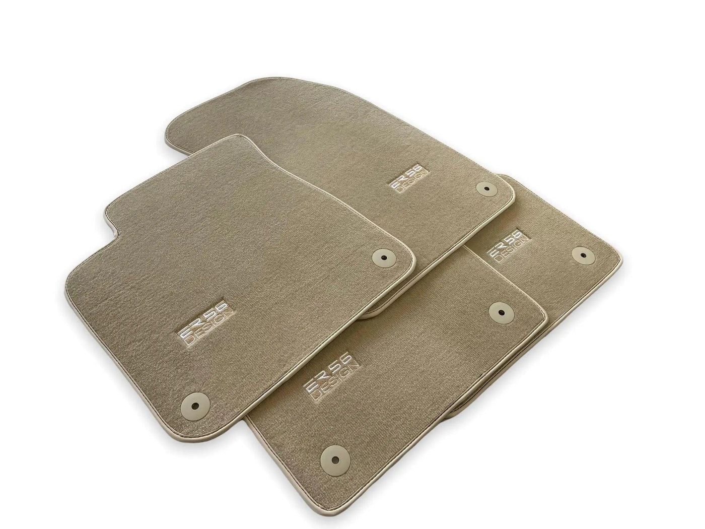 Beige Floor Mats for Audi A5 - F57 Convertible (2017-2020) | ER56 Design - AutoWin