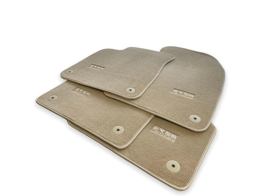 Beige Floor Mats for Audi A6 - C6 Avant Long (2004-2008) | ER56 Design - AutoWin