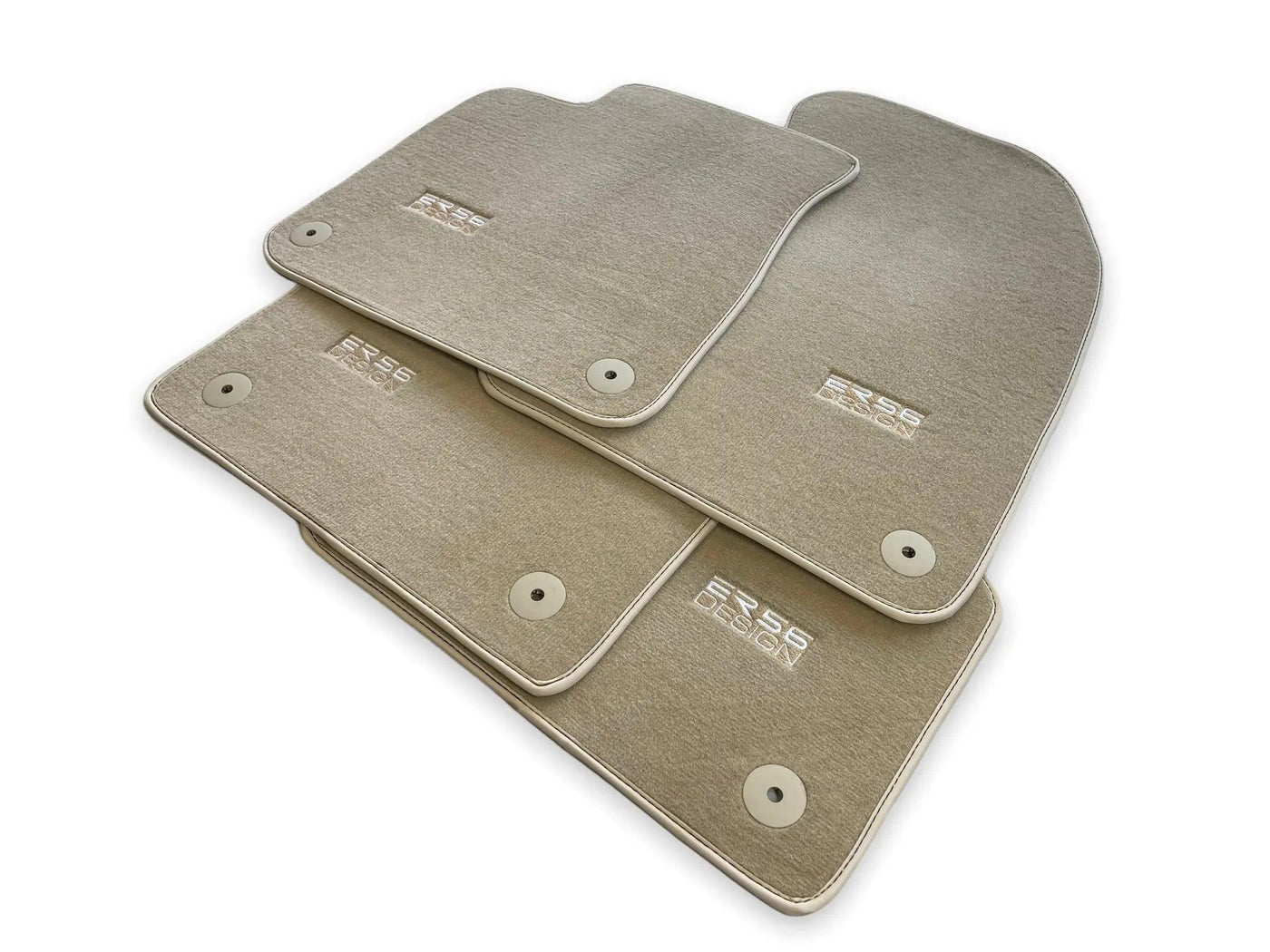 Beige Floor Mats for Audi A6 - C8 Sedan (2018-2023) | ER56 Design - AutoWin