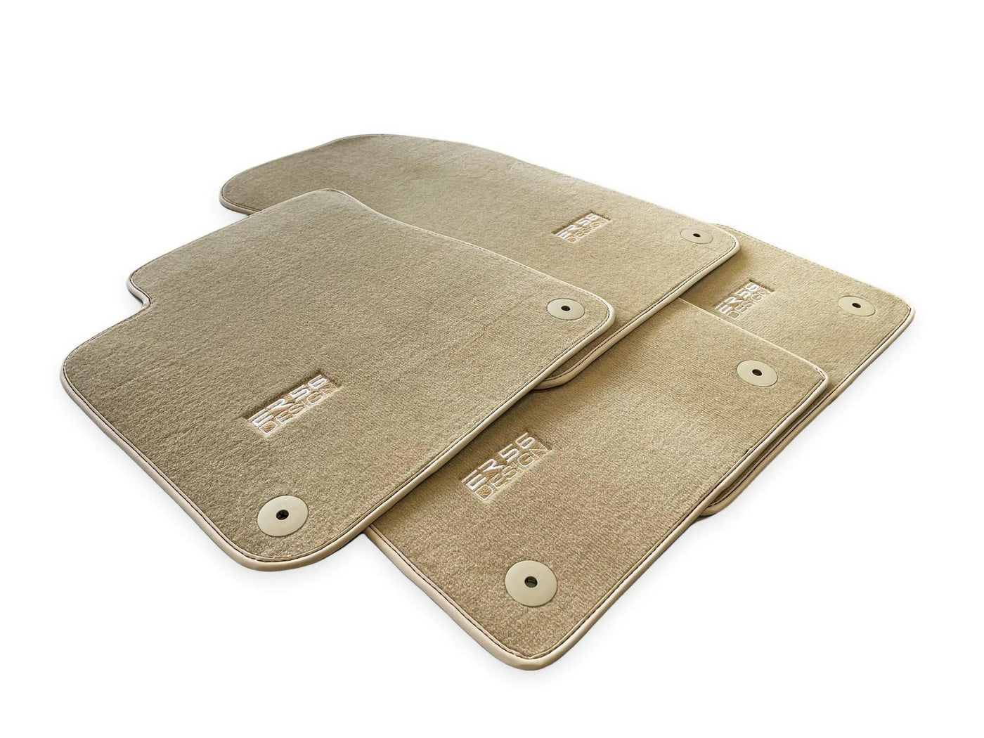 Beige Floor Mats for Audi A8 D5 Long (2017-2023) | ER56 Design - AutoWin