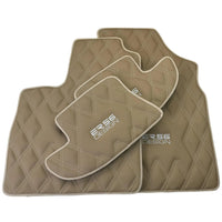 Beige Floor Mats for Bentley Continental GT (2003–2011) with Leather | ER56 Design - AutoWin