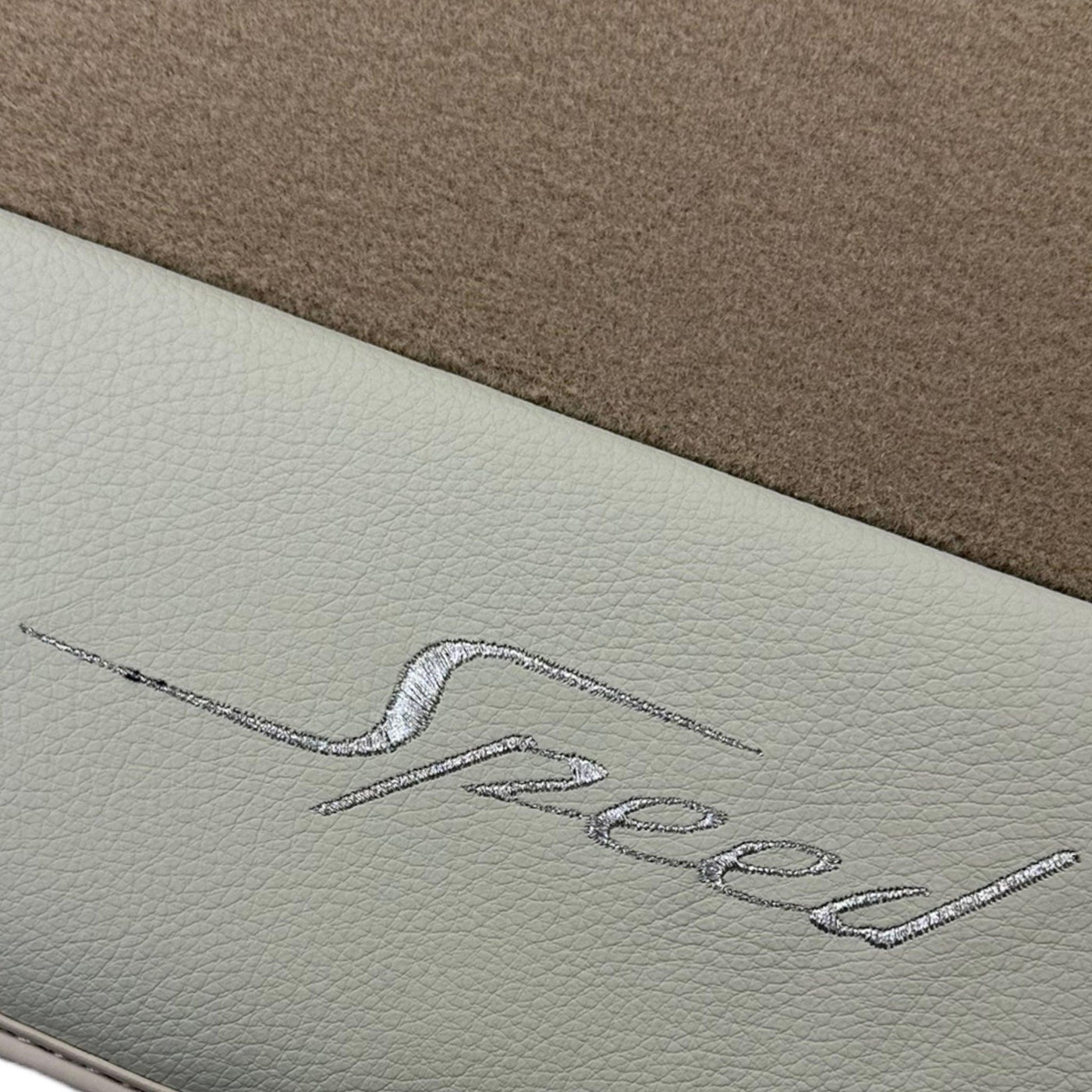 Beige Floor Mats for Bentley Flying Spur (2005-2013) with Leather - AutoWin