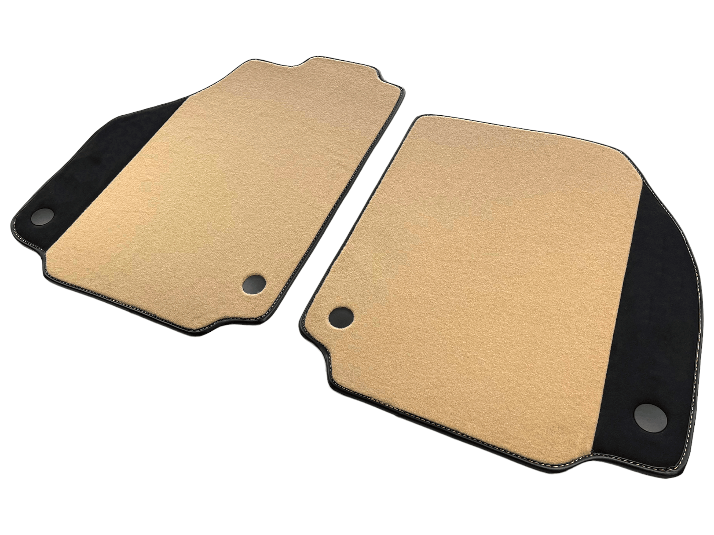 Beige Floor Mats For Ferrari 488 Pista Spider 2019-2021 With Alcantara Leather