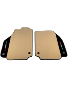 Beige Floor Mats For Ferrari 488 Pista Spider 2019-2021 With Alcantara Leather - AutoWin