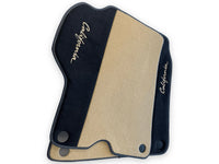 Beige Floor Mats For Ferrari California 2008-2014 With Alcantara - AutoWin