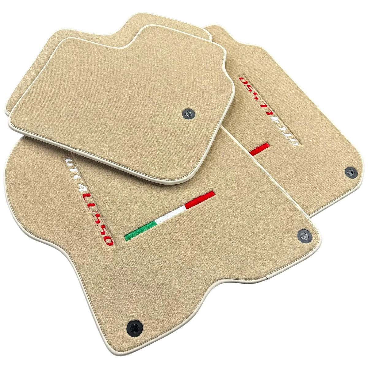 Beige Floor Mats for Ferrari GTC4 Lusso (2016-2023) Italian Edition - AutoWin