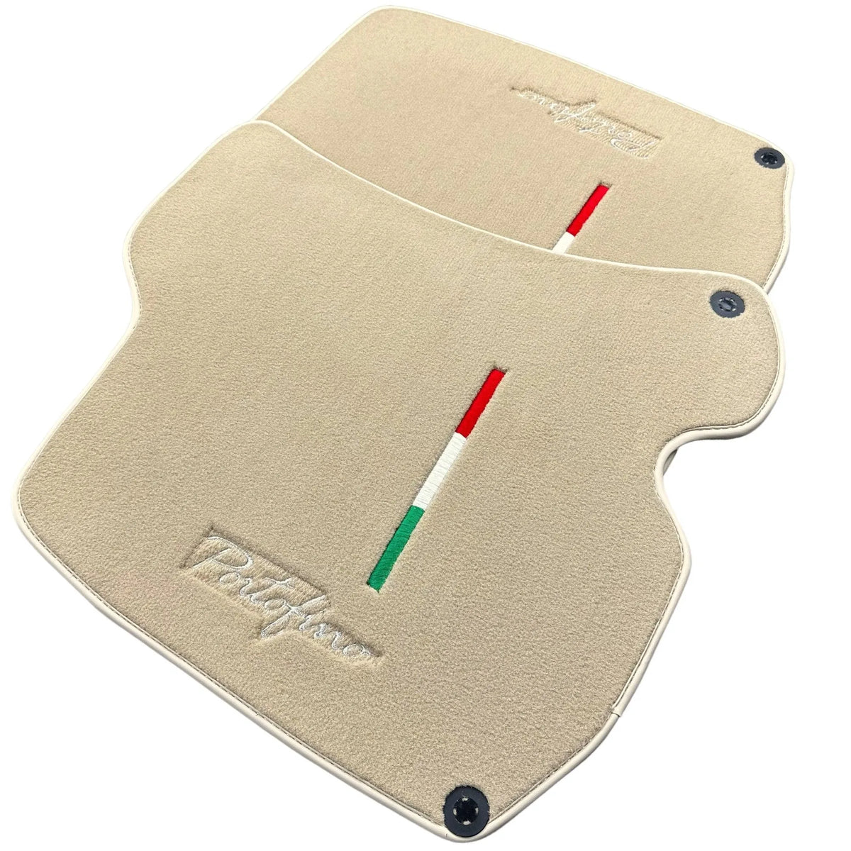 Beige Floor Mats for Ferrari Portofino (2018-2023) Italian Edition - AutoWin