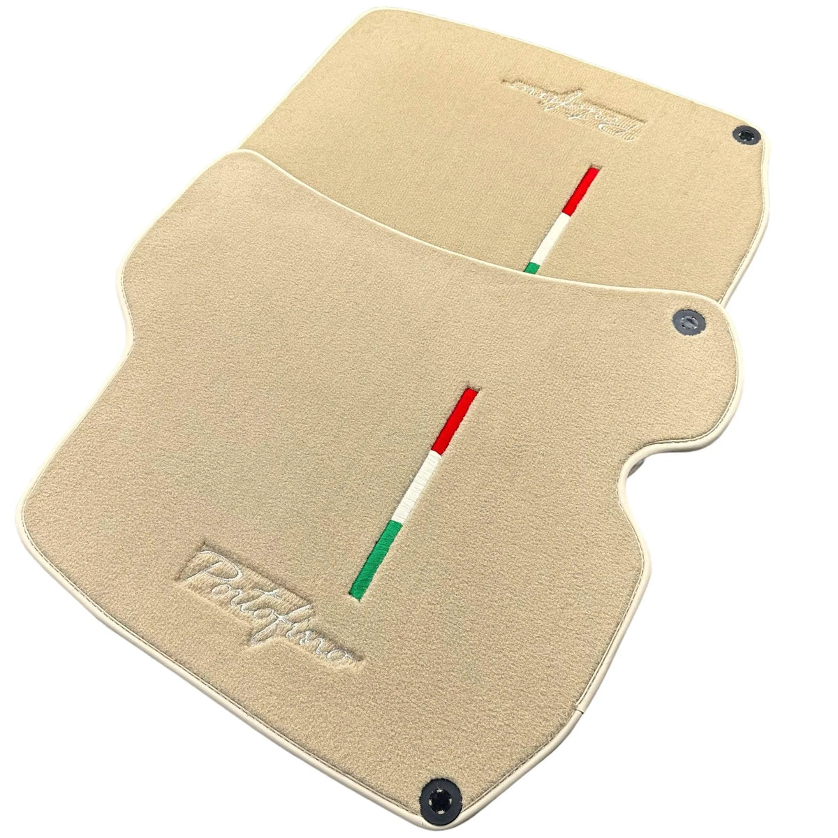 Beige Floor Mats for Ferrari Portofino (2018-2023) Italian Edition - AutoWin