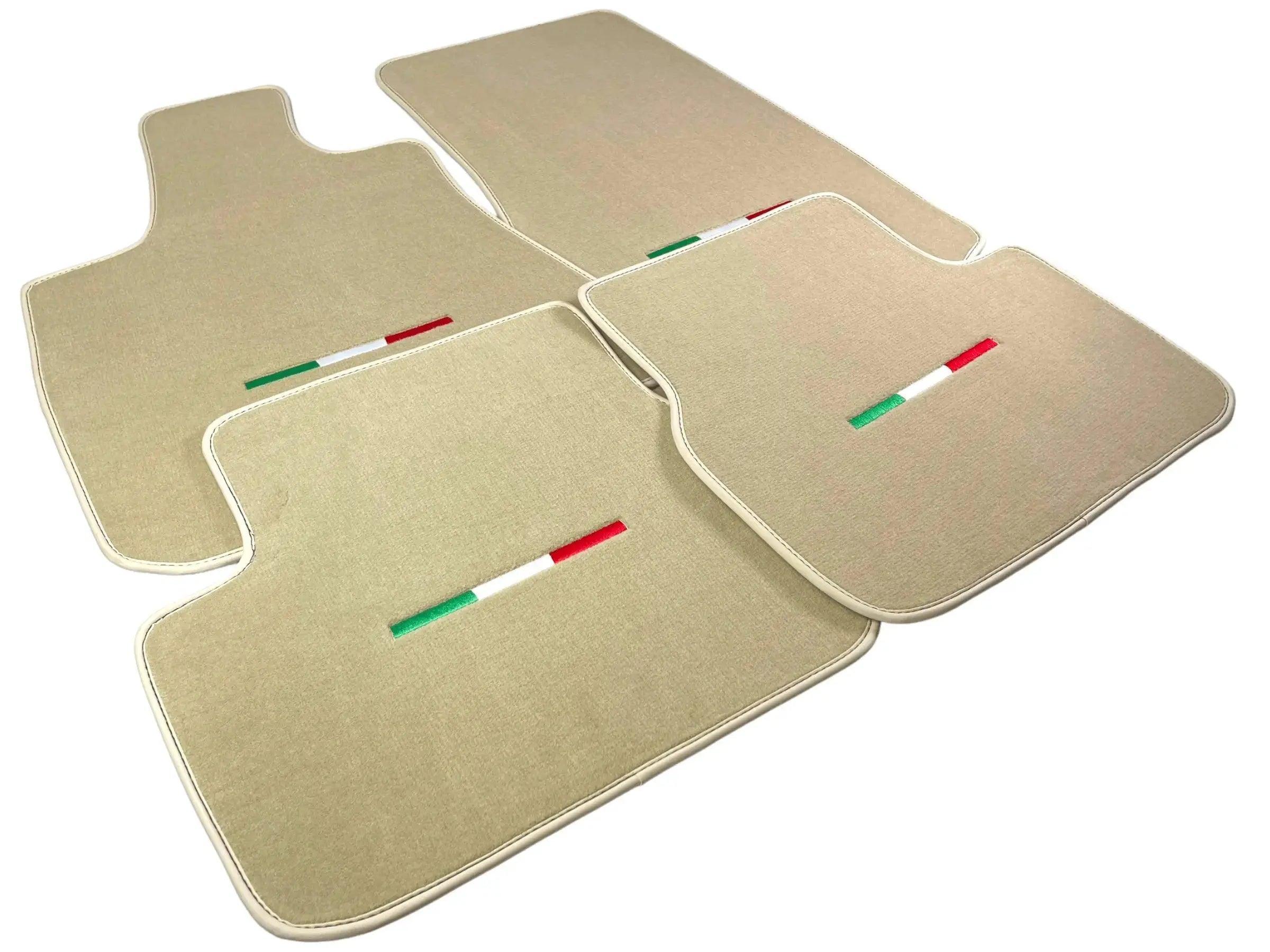 Beige Floor Mats For Maserati Coupé (2001-2007) Italy Edition - AutoWin