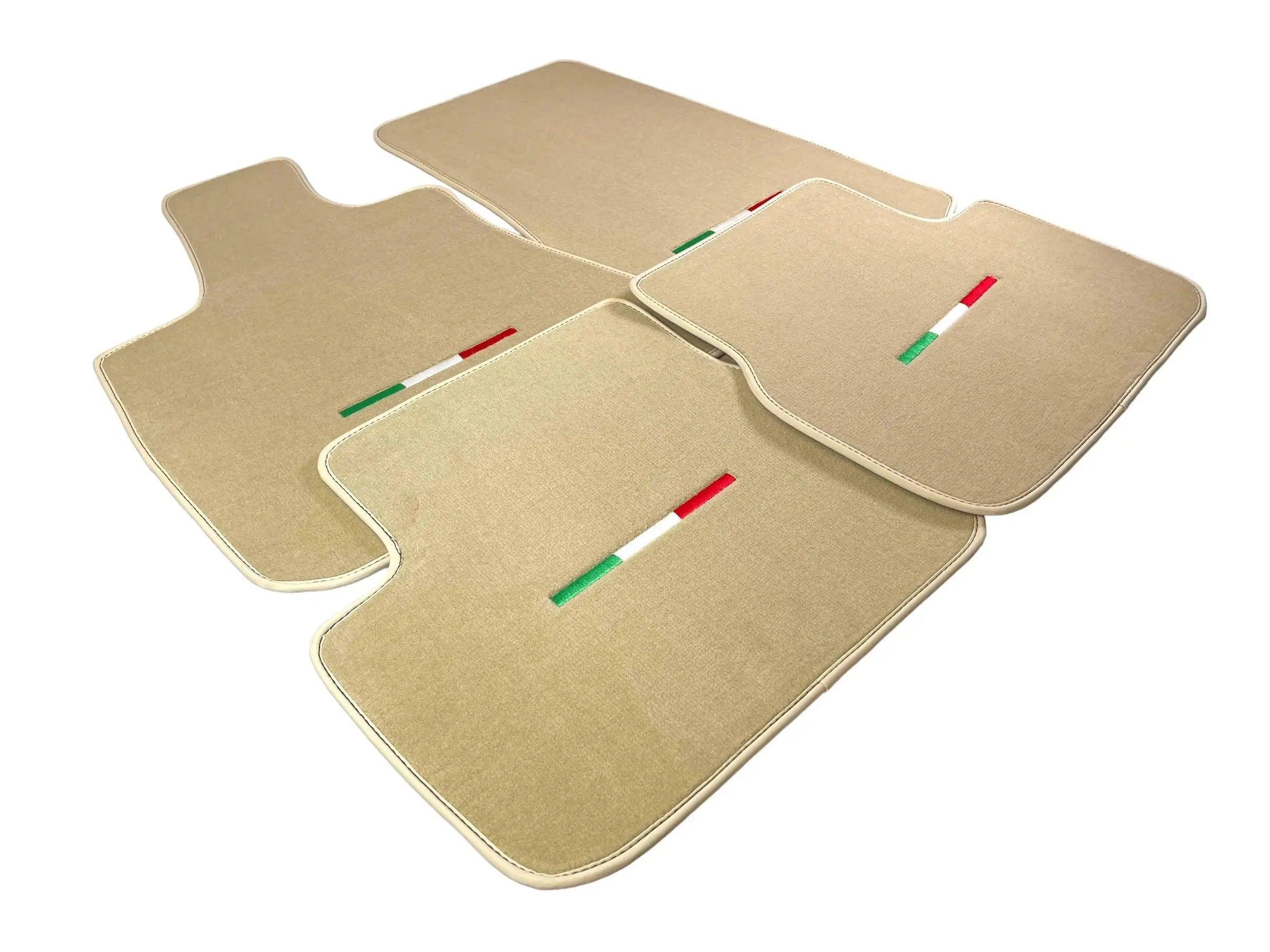 Beige Floor Mats For Maserati Coupé (2001-2007) Italy Edition - AutoWin