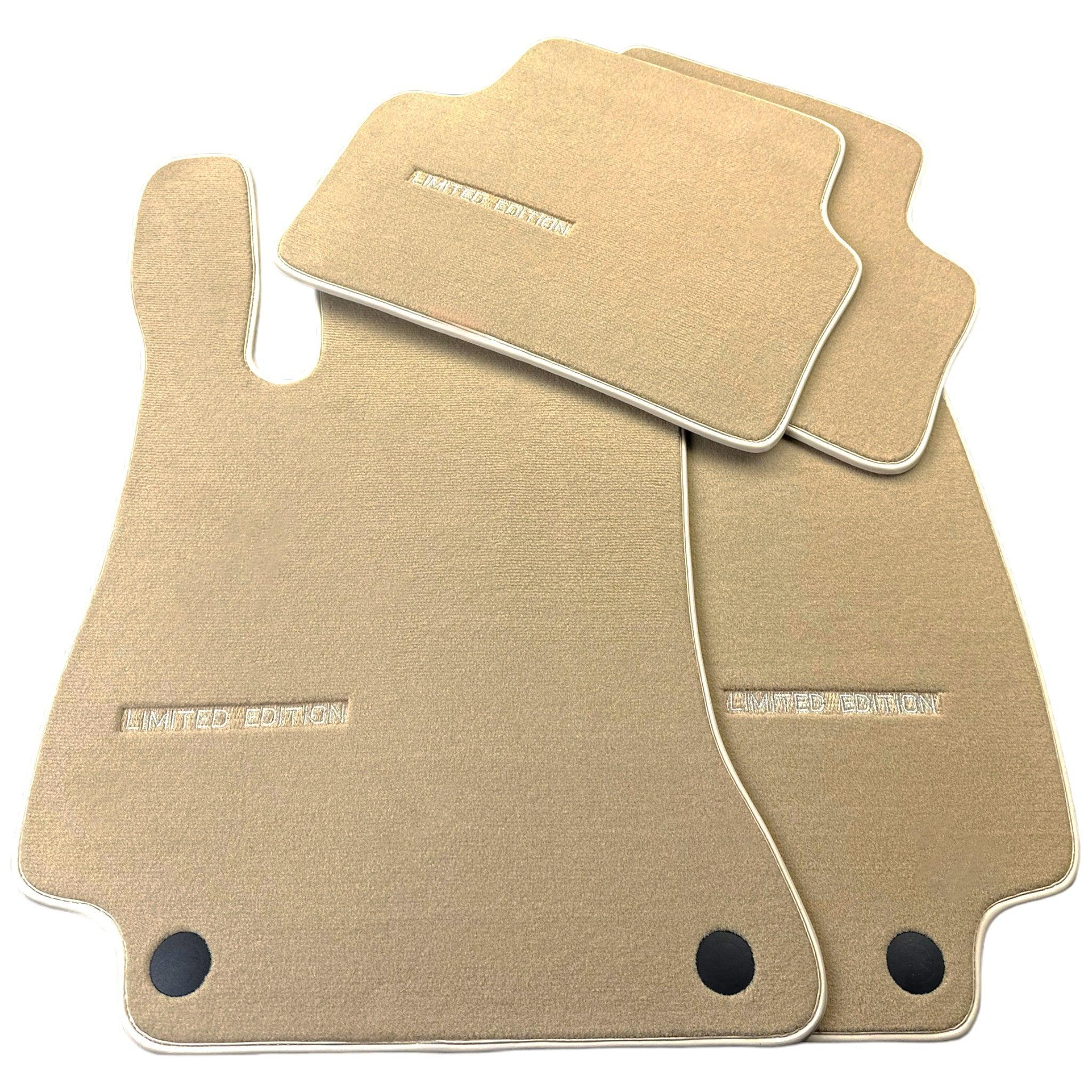 Beige Floor Mats For Mercedes Benz E-Class W213 Sedan (2016-2020) | Limited Edition - AutoWin