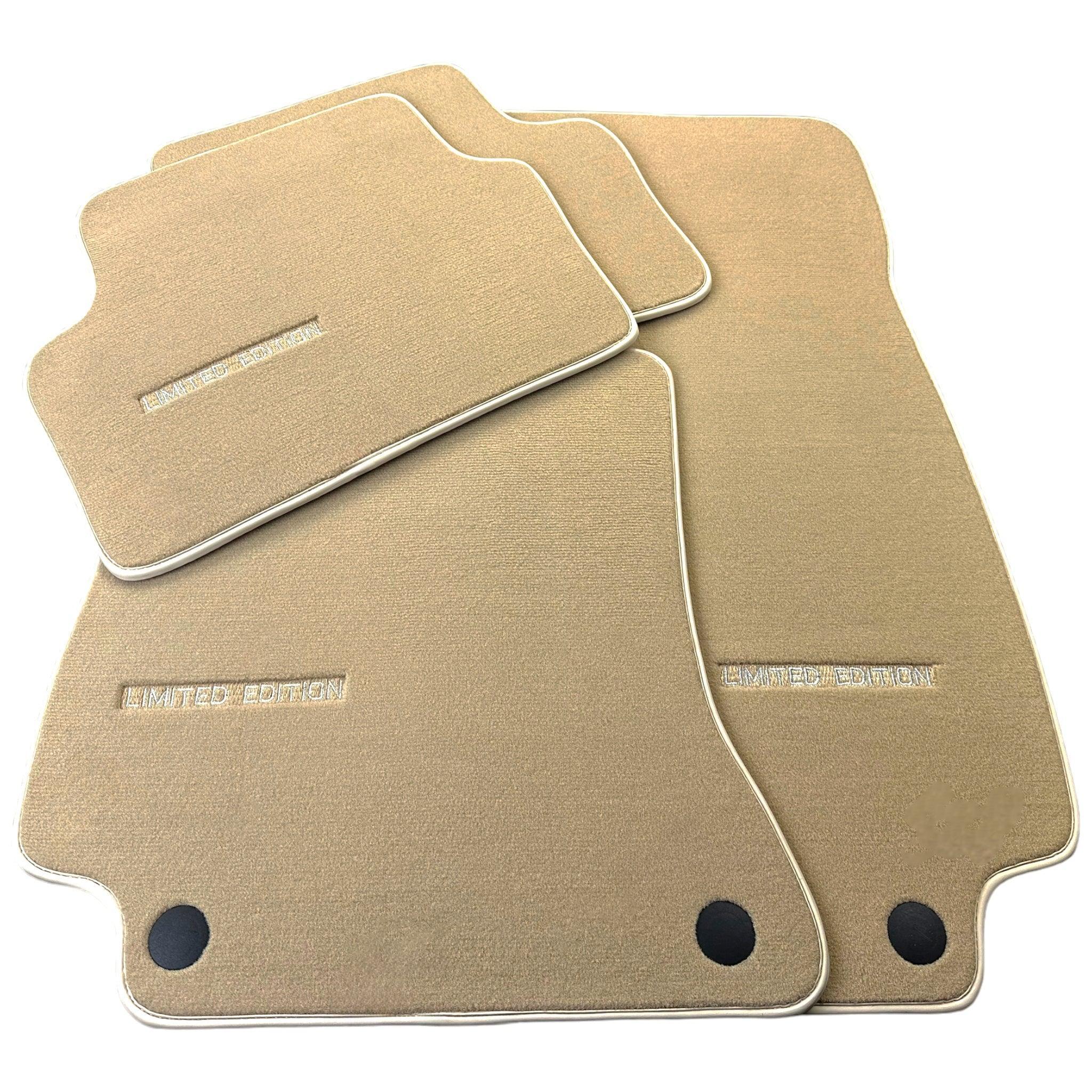 Beige Floor Mats For Mercedes Benz E-Class W213 Sedan (2016-2020) | Limited Edition - AutoWin