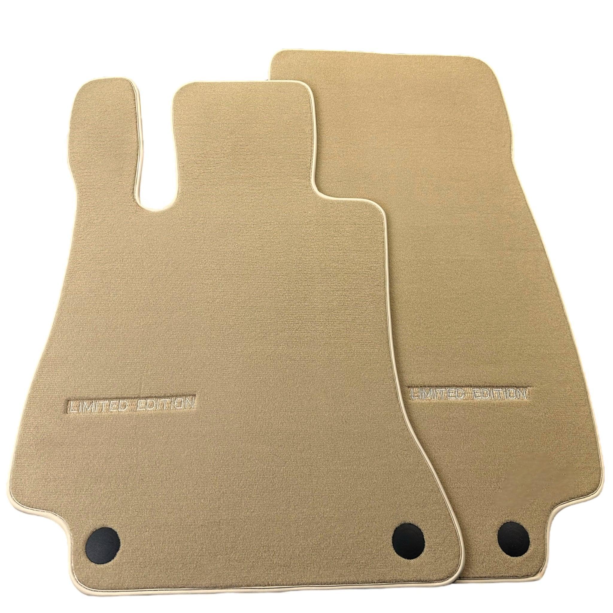 Beige Floor Mats For Mercedes Benz E-Class W213 Sedan (2016-2020) | Limited Edition - AutoWin