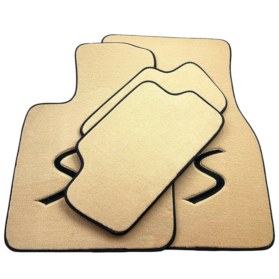 Beige Floor Mats for Mini Cooper / One R53 (2001-2007) Cooper S - AutoWin
