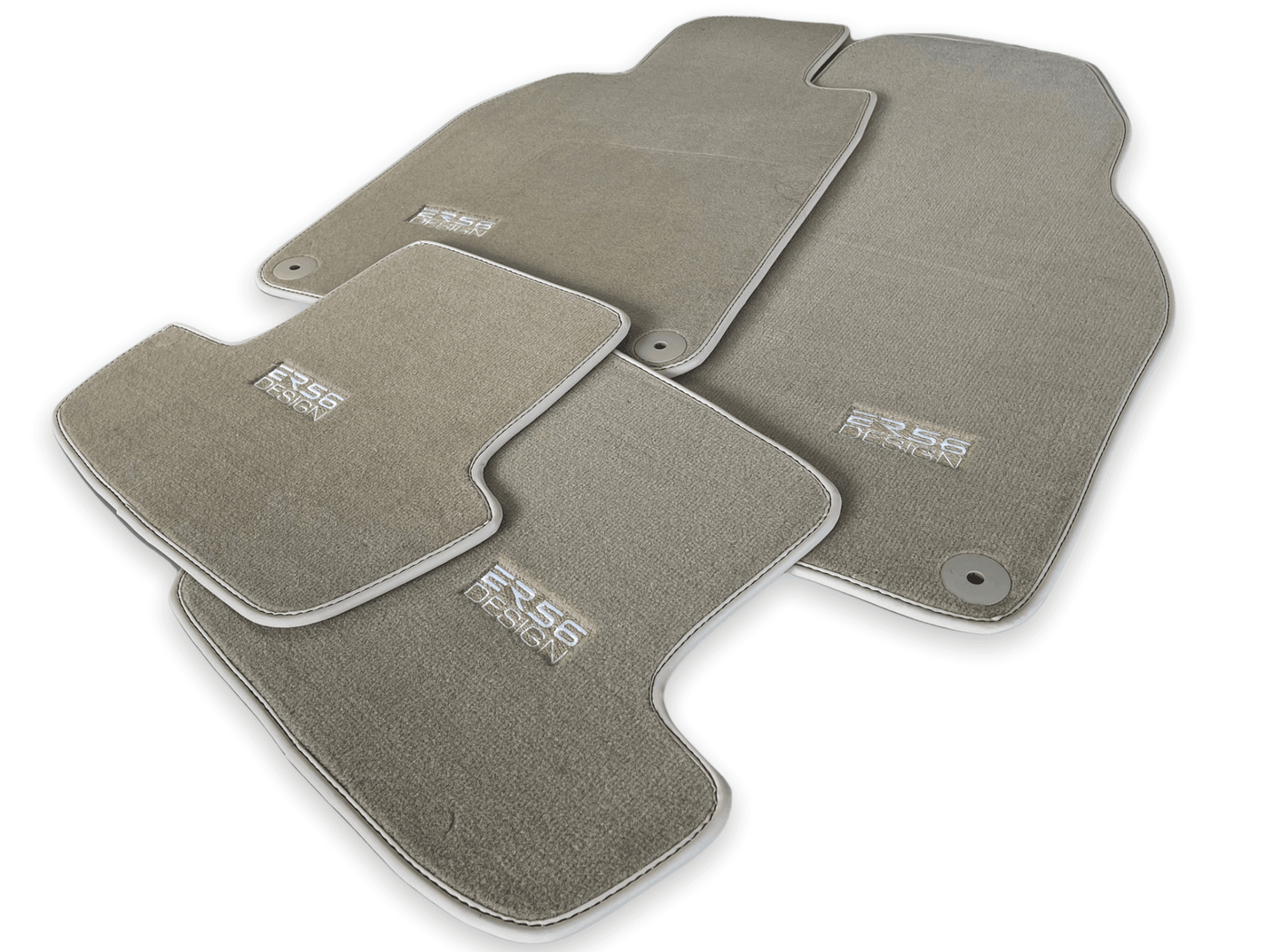 Beige Floor Mats for Porsche Taycan (2019-2023) | ER56 Design - AutoWin
